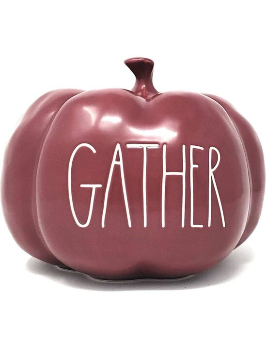 Rae Dunn Other - RAE DUNN CERAMIC GATHER PUMPKIN MAGENTA COLLECTION IN BURGUNDY NEW!